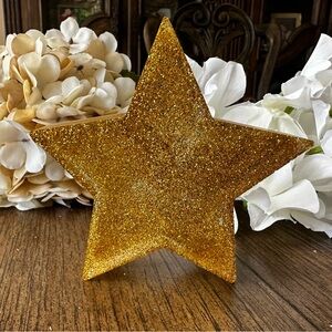 Brand New Solid Gold Glittering Star * Perfect for Christmas // USA Flag